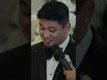 Excited Groom gives emotional vows