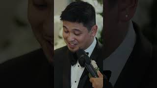 Excited Groom gives emotional vows