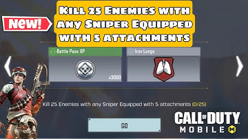 Kill 25 Enemies with any Sniper Equipped with 5 attachments | Call of Duty Mobile Mission