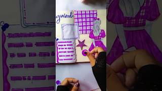 Cute Purple Journal 😍 #shorts #short #journal #satisfying #love #trending #views #art #journalart