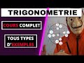 Trigonomtrie cours complet avec plein dexemples