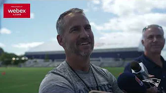 Receivers Coach Tyler Hughes on Javon Baker: "He'll go attack the ball." | Patriot Press Conference thumbnail