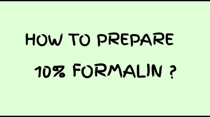 How to prepare 10 % formalin? - DayDayNews