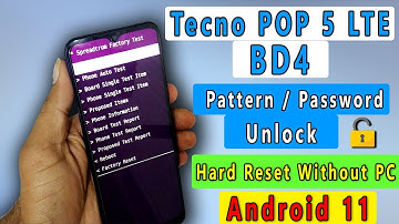 Tecno Pop 5 LTE BD4 Hard Reset | Pattern / Password Unlock Without PC