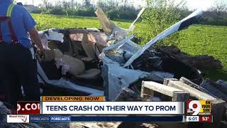 Monroe High School teens' ride to prom ends in crash, hospitalizations