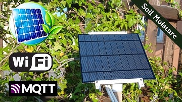 Soil moisture sensors connected using WiFi and powered by Solar