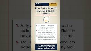 How Do Early Voting and Mail-In Ballots Work | Government Crash Course #Shorts