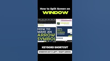 How to split screen on window  #tutorial #windows