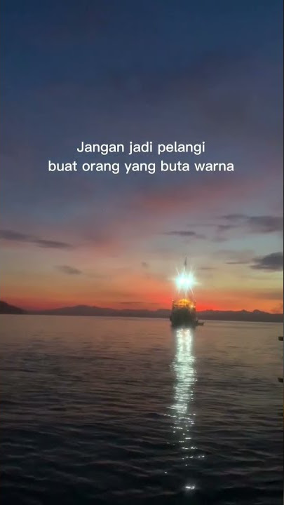 Jangan jadi pelangi buat orang yang buta warna