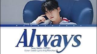 [AI Cover] How would ZB1 (Sung Hanbin) sing 'Always' by ZB1 (Zhang Hao) | Color Coded Lyrics