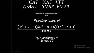 Must Solve Question Series Q49   Possible value of expression