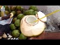 Coconut Cutting Skills | HEALTHY STREET FOODS IN INDIA | Flesh &amp; Juice Intact | Kobbari Bondam |