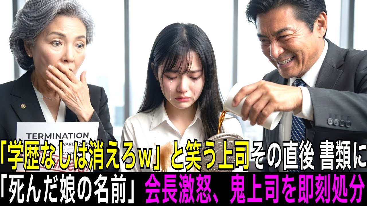 「無能な契約社員はゴミだｗ」と嘲笑する上司、解雇直後に会長が「死んだ娘の名前」に気づき…絶望の土下座へ【感動する話】【朗読】