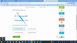 G: D.3 Transversals: name angle pairs (V85) Profile
