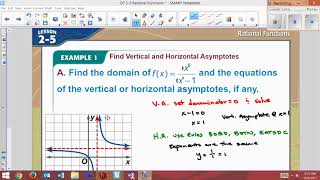 2-5 Example 1 Find Vertical and Horizontal Asymptotes