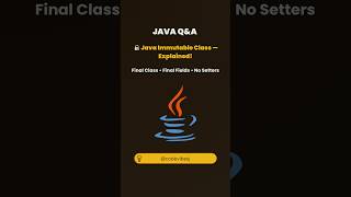 Immutable Classes in Java — Simple Rule #java #immutable #string #javainterview #codingtips #shotrs