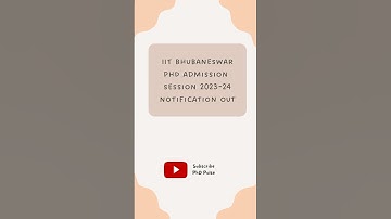 ✅IIT Bhubaneswar PhD Admissions Spring Sem #shorts #iit #iitbhubaneswar #phdadmission2023 #phd