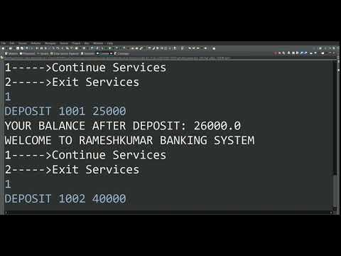 Banking application  using java