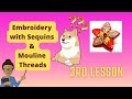 HOW TO Embroider STYLISH Flower With Sequins | Embroidery Tutorial For Beginners | EASY DIY