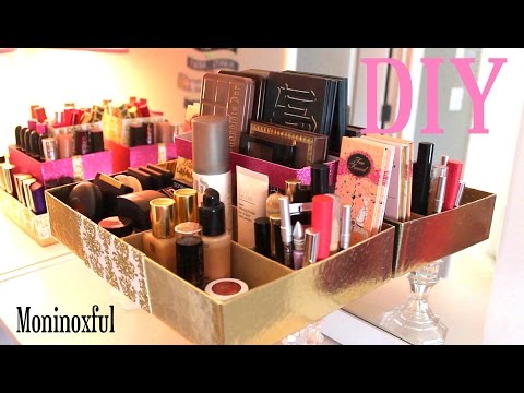 Hogar diez: Small & Low Cost. Organizadores de maquillaje DIY