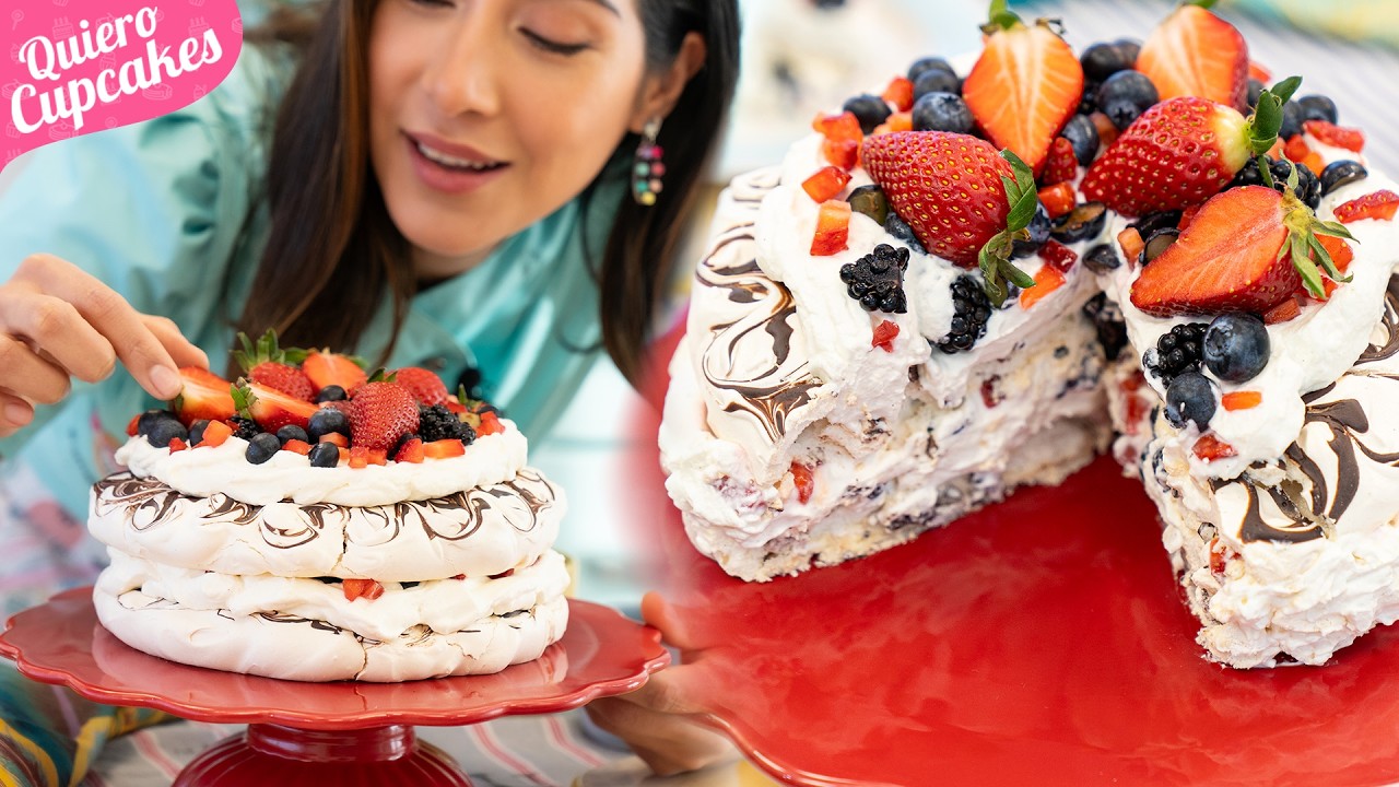 La Tarta Pavlova Perfecta: Chocolate, Crema Batida y Frutos Rojos Frescos | QUIERO CUPCAKES