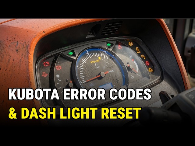 Kubota error codes lookup and how to reset the dashboard service
