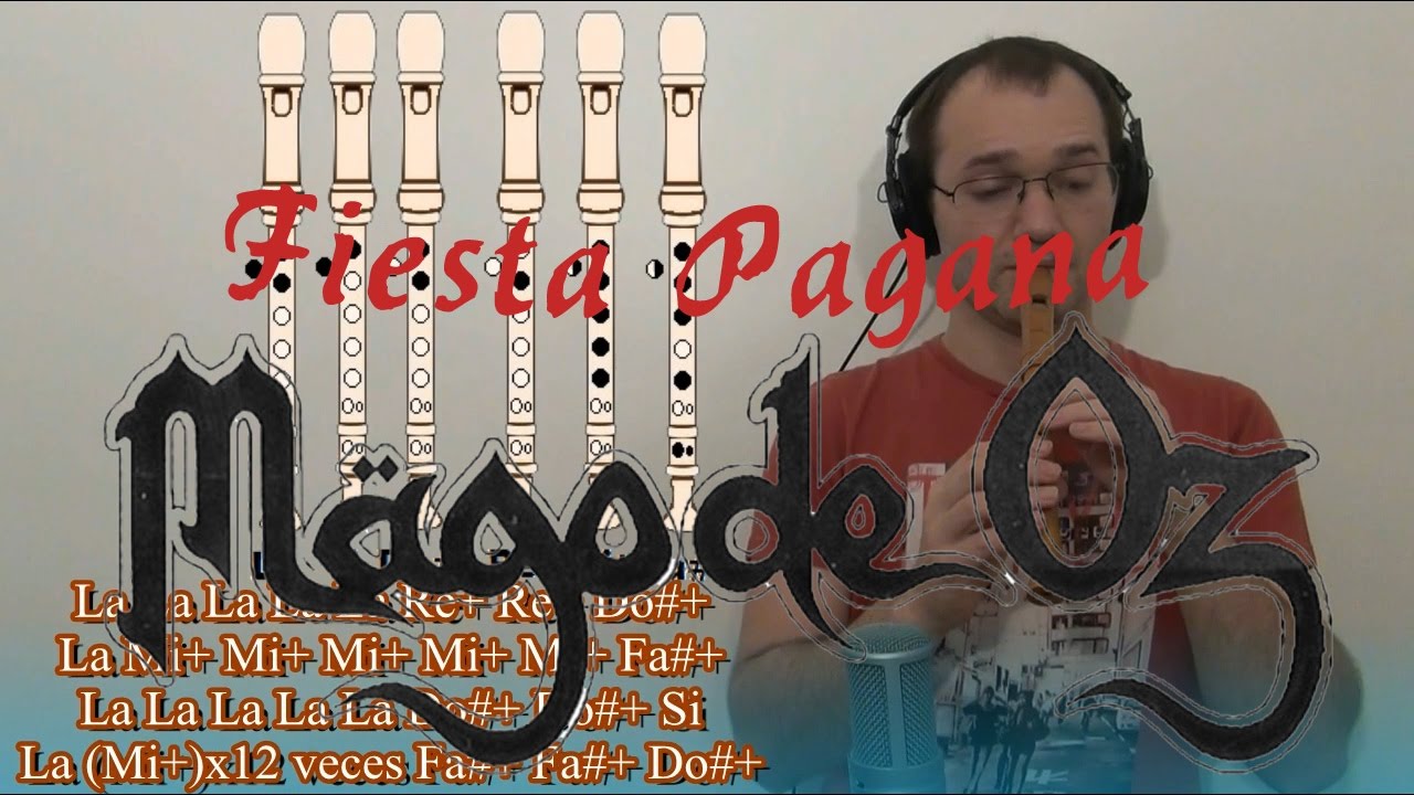 Mago de Oz Fiesta Pagana en Flauta Dulce con Notas Explicadas Cover