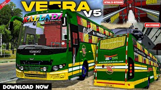 Bussid New Veera V5 AC Sleeper Bharatbenz Bus Mod For Bus Simulator Indonesia I Released I#bussidmod
