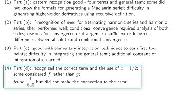 2017 AP Calculus BC6 Scoring and Common Errors