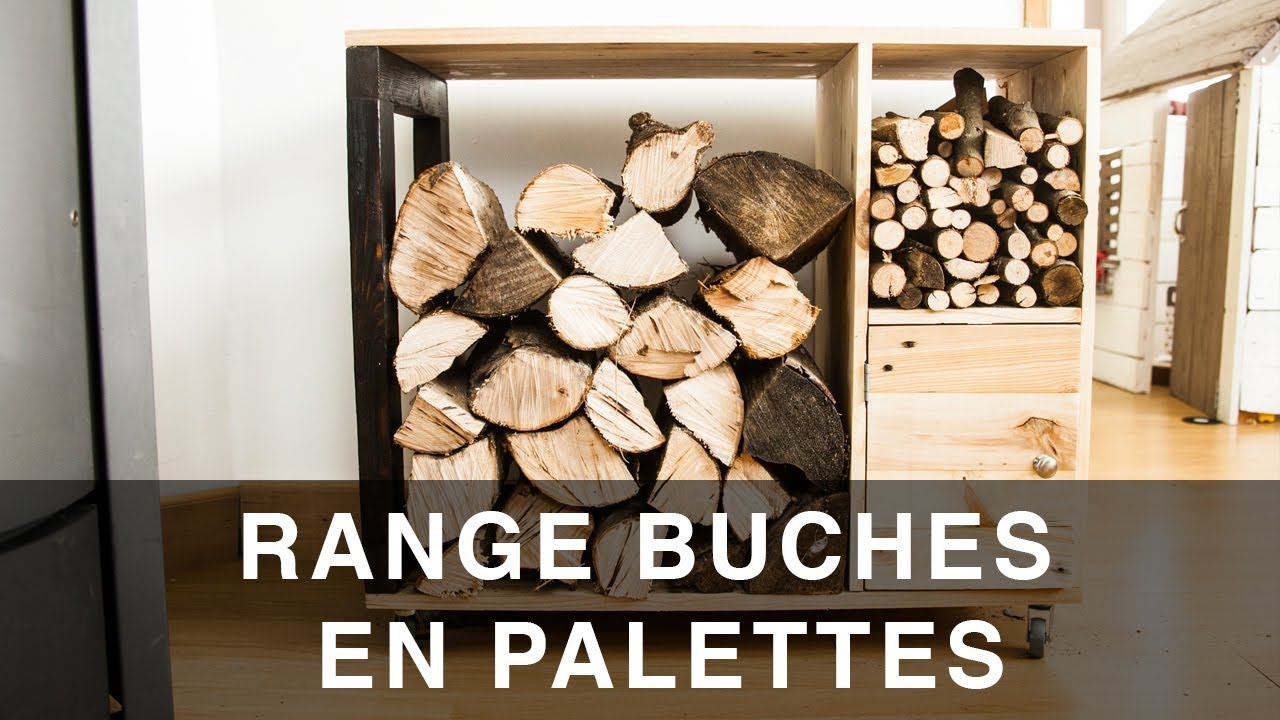 Comment fabriquer un range bûche? Simple, design et pratique #bois  #chauffage 