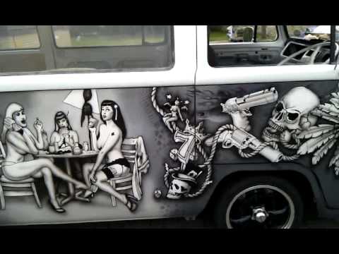 Vw Camper Van >> VW Camper Van - Airbrush art by James Beckerton. Bug Jam - YouTube Vw Camper Van >> VW Camper Van - Airbrush art by James Beckerton. Bug Jam - YouTube