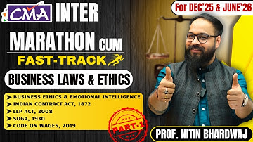 CMA Inter Law Marathon by Prof Nitin Bhardwaj | Dec