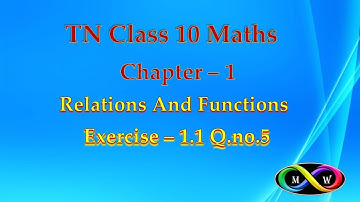 TN (Samacheer) Class 10 Maths Relations And Functions Ex 1.1 Sum 5 Chapter 1
