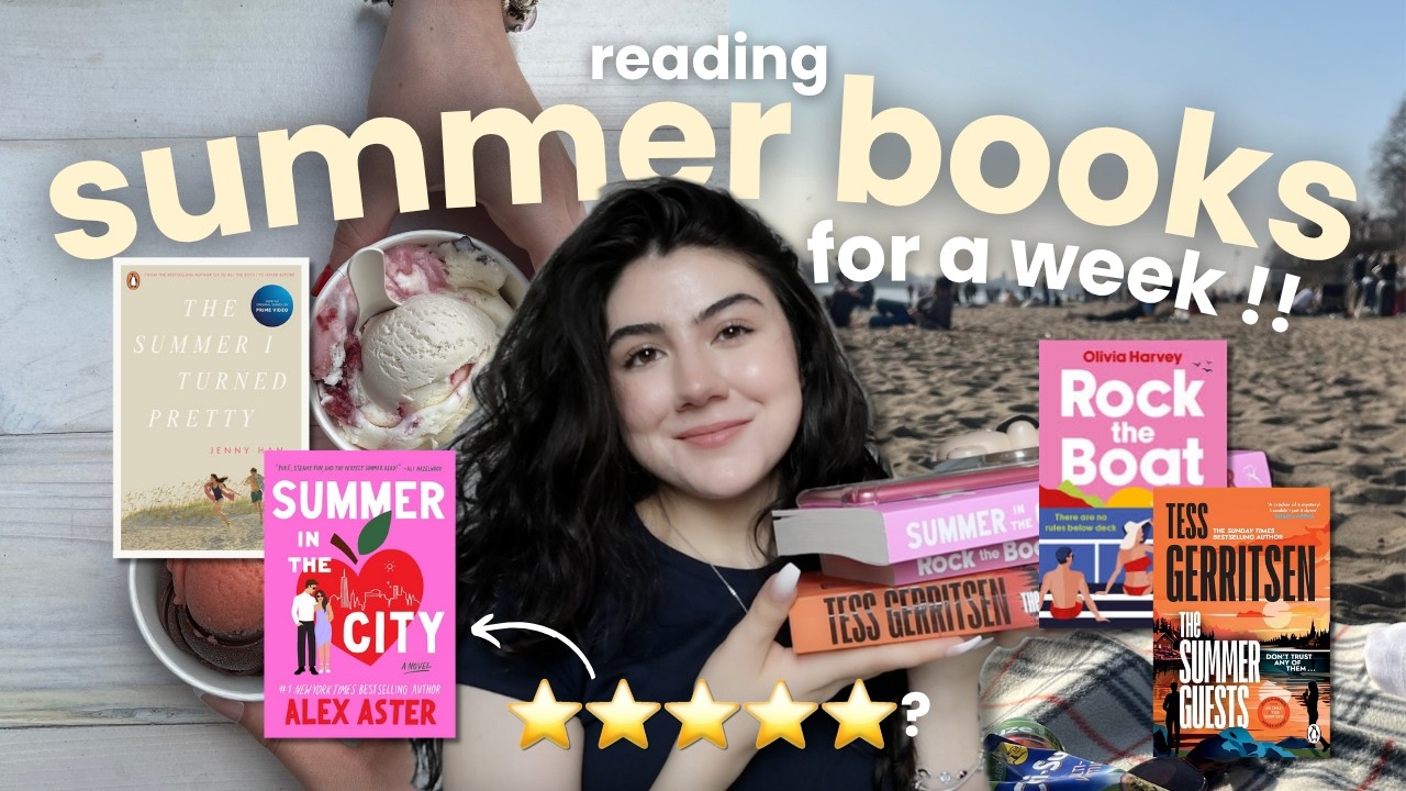 reading summer books for a week 🐚☀️🌊 SUMMER READING VLOG - YouTube