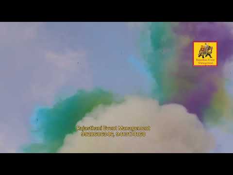 Wedding Colour Sky Shot for Varmala | bride and groom | varmala concept #wedding #udaipurevent