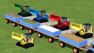 MINI LOADER  OF COLORS ! CORN , WEAHT , HAY ,LİME LOADING IN TRAIN TRAILERS with VOLVO MINI LOADERS
