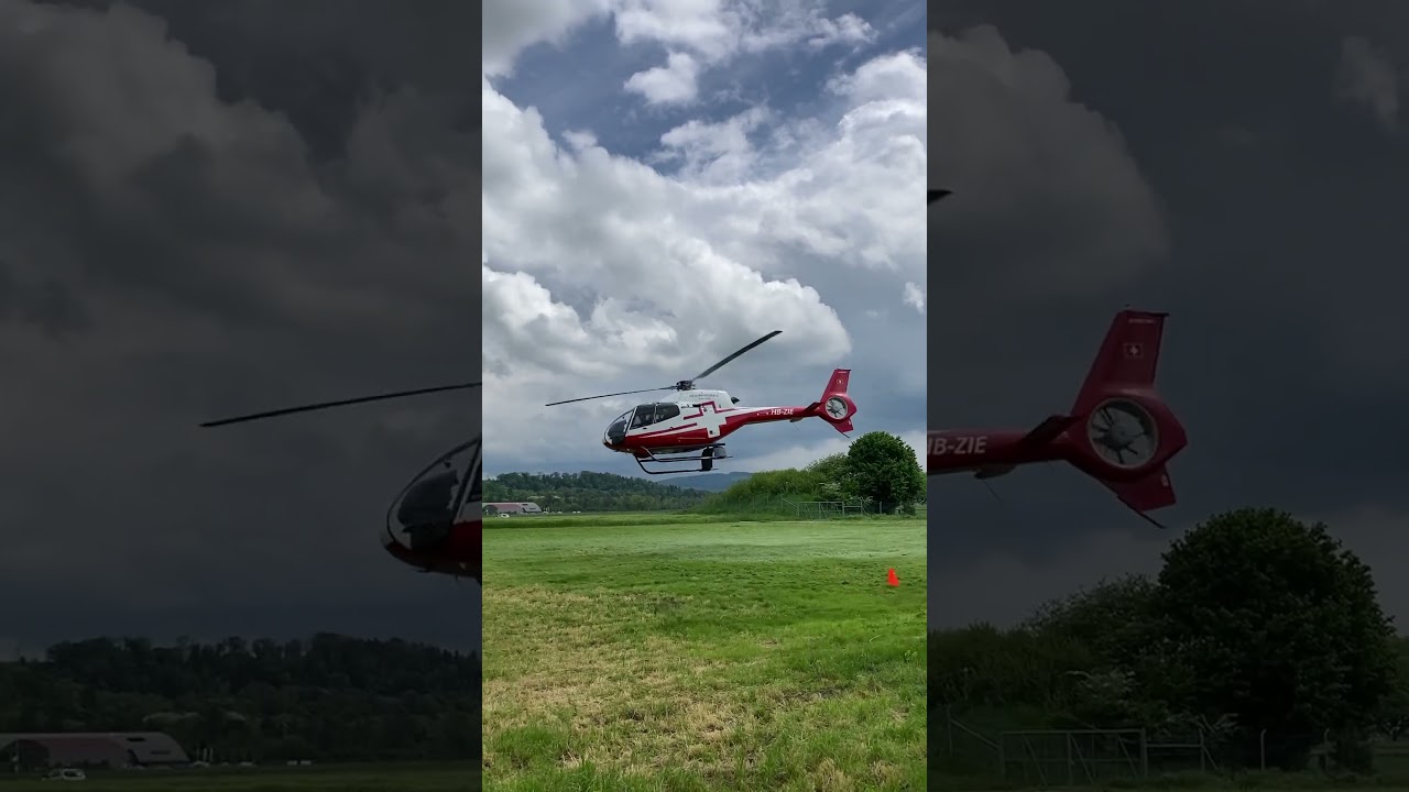 Eurocopter EC 120B Colibri // HB-ZIE lifts off in LSZB (Bern-Belp)