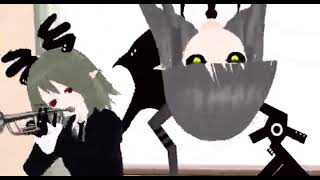 【MMD】 Hanten and Kurotsuno Trumpet MEME (Obsolete dream) ♡ (Funamusea)