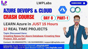 #azure #devops  | DAY 8 | Part-1| Creating Repo for Azure Database | SQL Script
