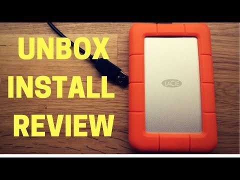 LACIE RUGGED HARD DRIVE UNBOX, INSTALL & REVIEW