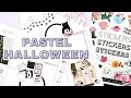 WHIMSICAL FALL &amp; POSH FALL STICKER BOOK FLIP THROUGH &amp; PLAN WITH ME | PASTEL HALLOWEEN