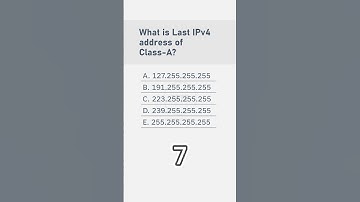 MCQ-34 | Understanding Classful IP Addressing: Last IPv4 Address of Class-A