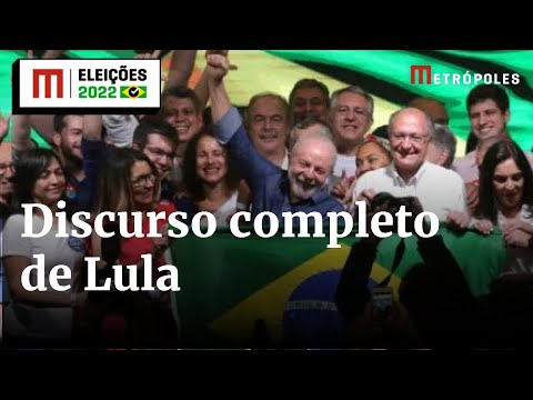 Discurso completo de Lula logo após vencer as eleições