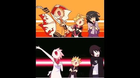 himawari and sarada cute moment 😍| Naruto family and Sasuke family reaction 😂❤️ #naruto #boruto