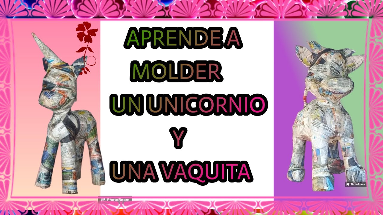 APRENDE A MOLDEAR PIÑATAS 3D #vaca #cow #pony #aprender #cartuchos #piñatas #moldesgratuitos #3d