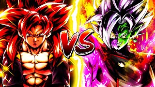 3 YEARS LATER! ZENKAI LF SSJ4 GOGETA VS ZENKAI LF FUSION ZAMASU! - Dragon Ball Legends