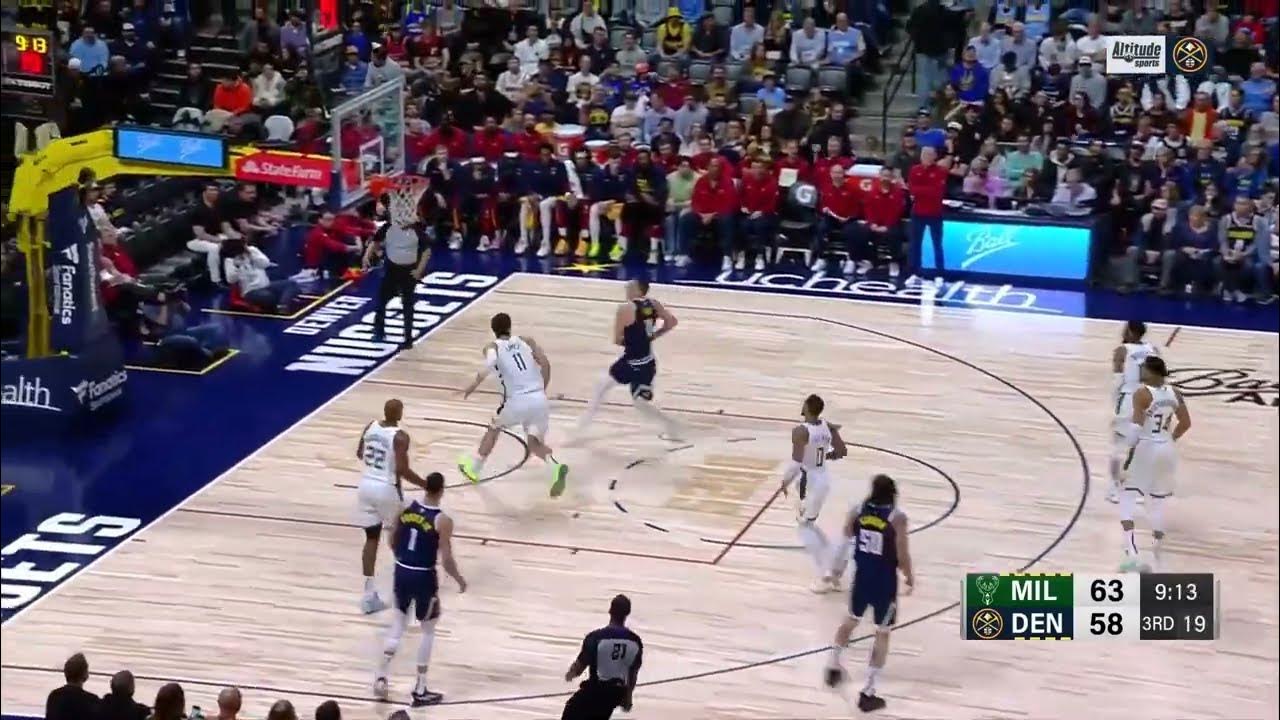 Nikola Jokić Two Handed Dunk Over Brook Lopez / Bucks vs. Nuggets
