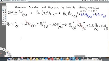 Net ionic equation Ammonium bromide plus barium hydroxide
