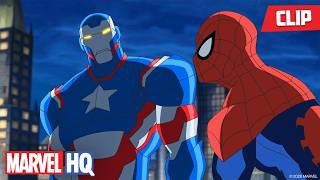 spider man meets iron patriot ultimate spider man atmarvelhq