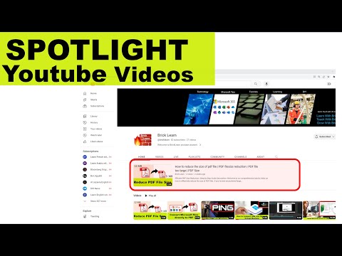 How to spotlight and feature a video on youtube